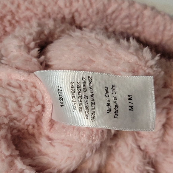 Jane and Bleeker pink teddy pullover women's medium - Picture 7 of 7